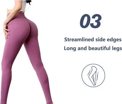 Women'S Yoga Leggings, High Waisted Yoga Pants Tummy Control Fitness Leggings for Women Workout, Yoga, Running Purple